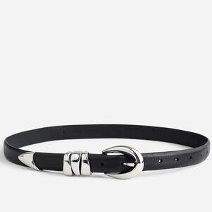 Black Madewell Triple Metal Keeper Belt. Size small.